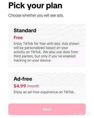 TikTok ad free