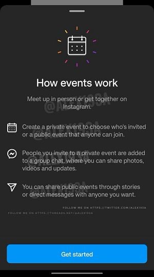 Instagram events