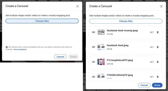 LinkedIn carousels