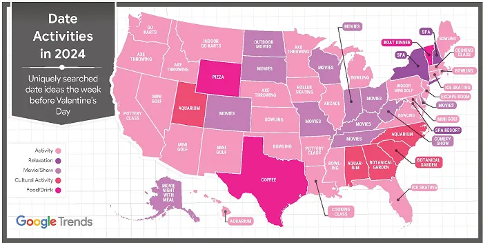 Google Valentine&#x27;s Day Search trends