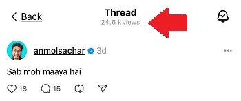 Threads view counts